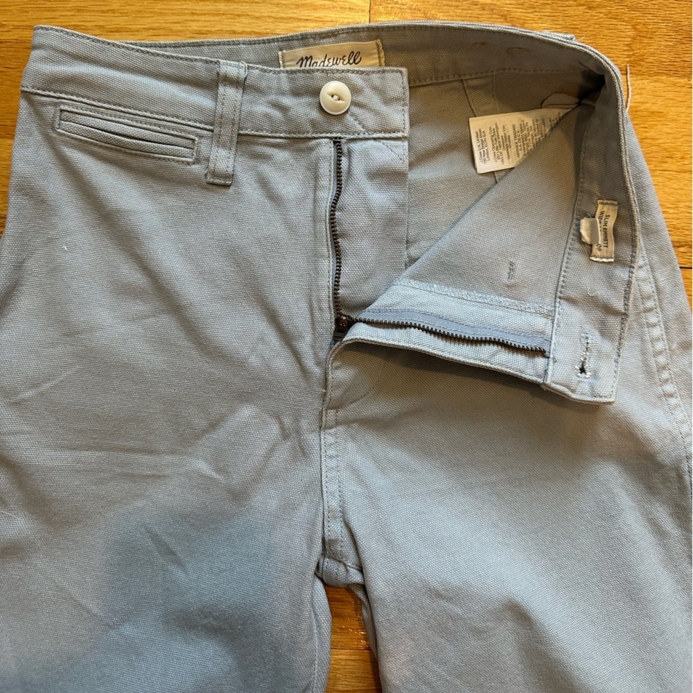 Madewell Slim Emmett Wide-Leg Crop Pants in Dusty Pool size 23 - Picture 5 of 14